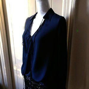 Derek Lam Blue Navy Blouse. ORIGINAL PRICE $375